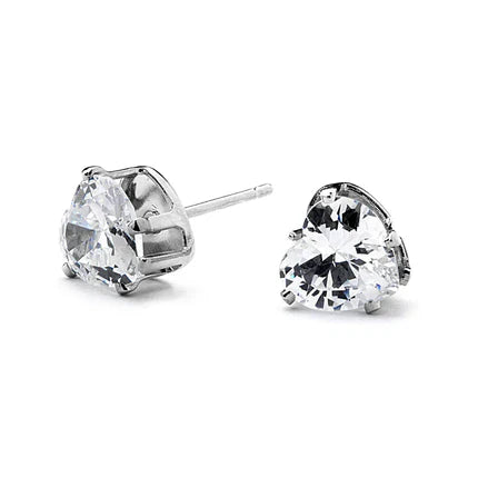 Joy Jewelry Sterling Silver Small Star Cubic Zirconia Stud Earrings (Z01)