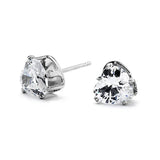 Joy Jewelry Sterling Silver Small Star Cubic Zirconia Stud Earrings (Z01)