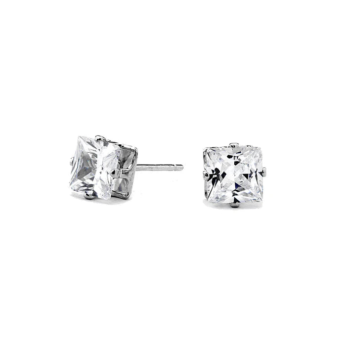 Joy Jewelry Sterling Silver Small Star Cubic Zirconia Stud Earrings (Z01)