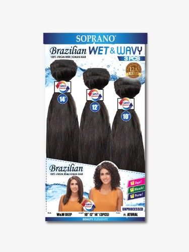 Soprano Brazilian Deep Wet & Wavy - 100% Virgin Remy Human Hair