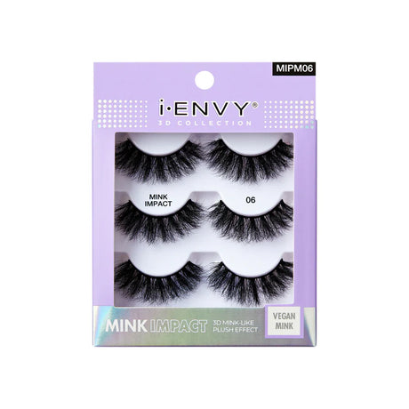 I-ENVY BY KISS MINK IMPACT MULTIPACK VEGAN STRIP LASHES