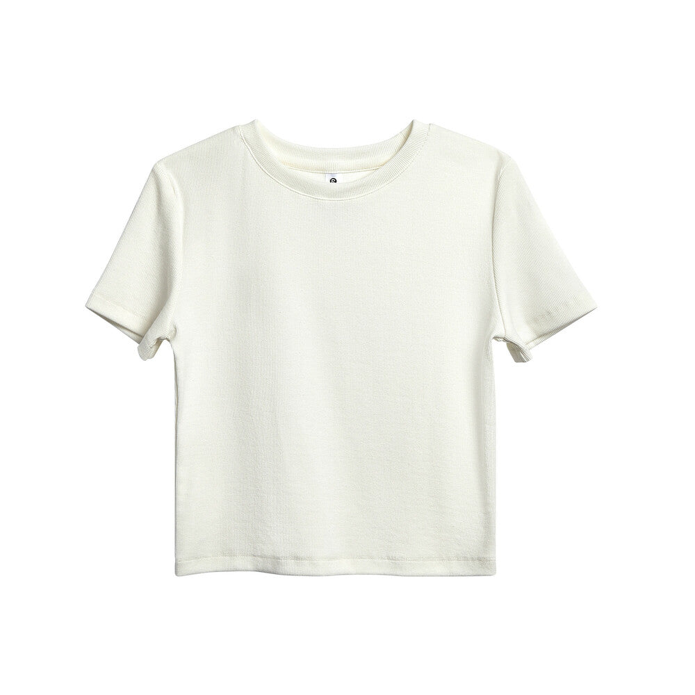 Red SS Rib Knit Crop Top Collection