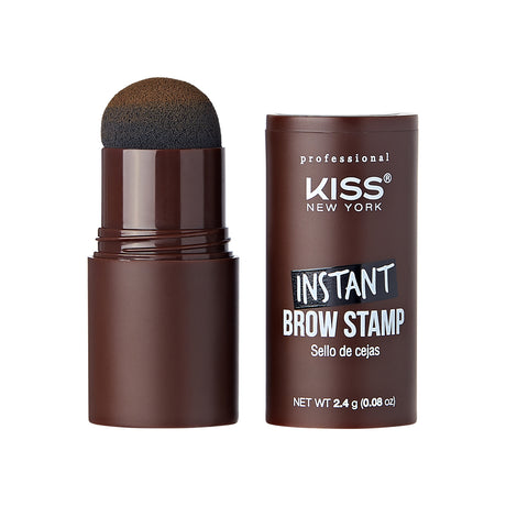 KISS New York Black Brown Instant Brow Stamp and Stencil Kit Powder Stamp Eyebrow Shaping Kit