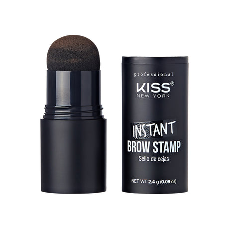 KISS New York Black Brown Instant Brow Stamp and Stencil Kit Powder Stamp Eyebrow Shaping Kit