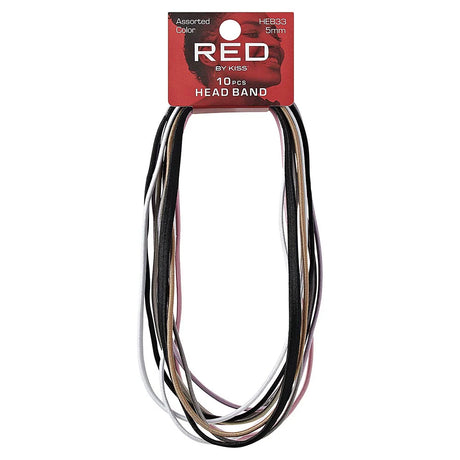 RED BY KISS 5mm Elastic Headband  10 Pack