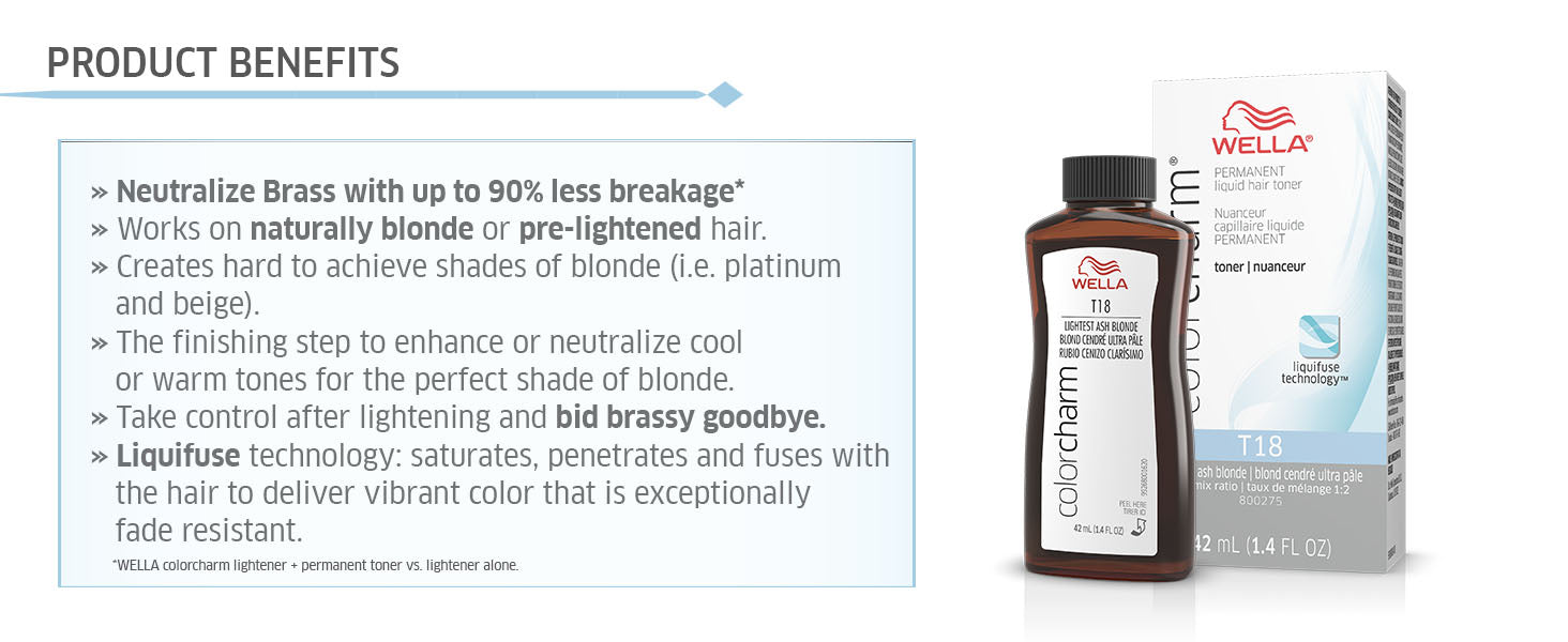 Wella Colorcharm Permanent Liquid Hair Toner - 1.4 Oz