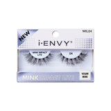 I-ENVY BY KISS MINK IMPACT LITE CLEAR BAND VEGAN FAUX MINK STRIP LASH