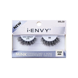 I-ENVY BY KISS MINK IMPACT LITE CLEAR BAND VEGAN FAUX MINK STRIP LASH
