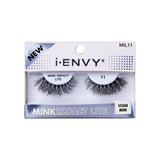 I-ENVY BY KISS MINK IMPACT LITE CLEAR BAND VEGAN FAUX MINK STRIP LASH