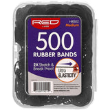 RED BY KISS 500 Rubber Bands (HRB02)