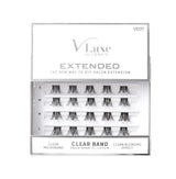 VLuxe By IEnvy Extended Faux Mink Clear Band Cluster Lashes