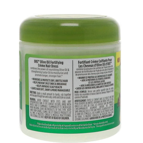ORS Olive Oil Fortifying Creme Hair Dress Infused With Castor Oil For Strengthening - 8 oz