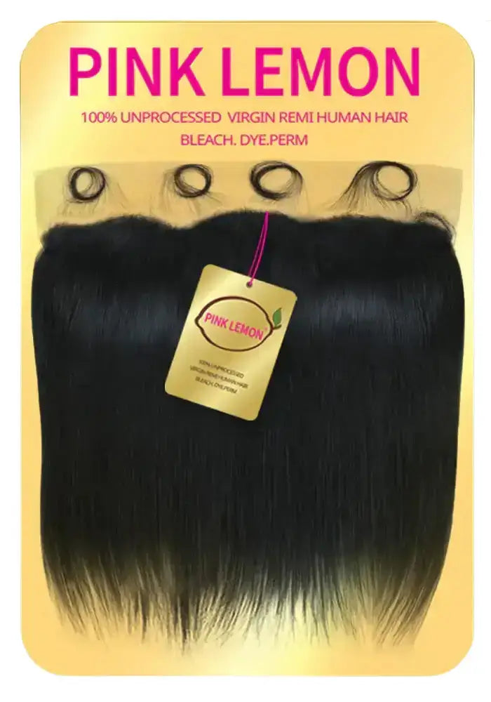 PINK LEMON 13X4 LACE FRONTAL STRAIGHT 100% HUMAN HAIR