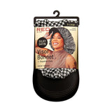 Red by Kiss Satin Visor Bonnet XL – Houndstooth (FH031)