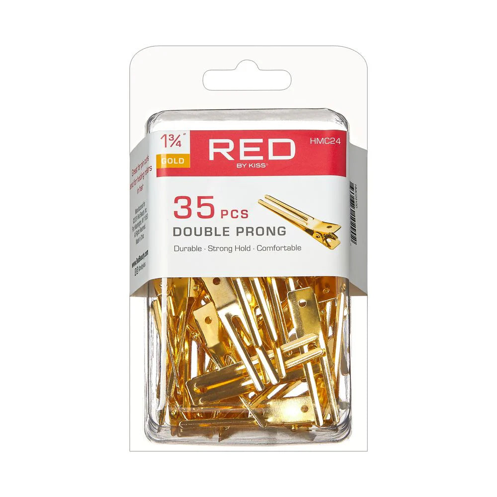 RED BY KISS Double Prong Hair Clips Set 35 Pack