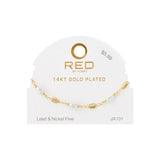 RED BY KISS 14K GOLD PLATED GLAM FASHION ANKLET PEARL