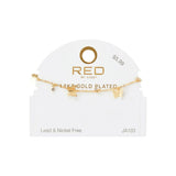 RED BY KISS 14K GOLD PLATED GLAM FASHION ANKLET PEARL
