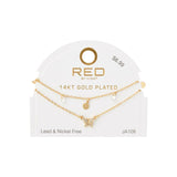 RED BY KISS 14K GOLD PLATED GLAM FASHION ANKLET PEARL