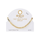 RED BY KISS Jewelry - 14K Gold Plated Anklet Anchor