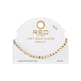 RED BY KISS Jewelry - 14K Gold Plated Anklet Anchor