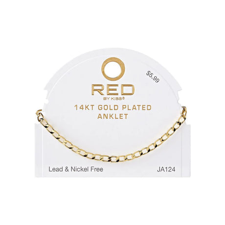 RED BY KISS Jewelry - 14K Gold Plated Anklet Anchor