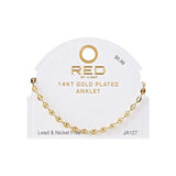 RED BY KISS Jewelry - 14K Gold Plated Anklet Anchor
