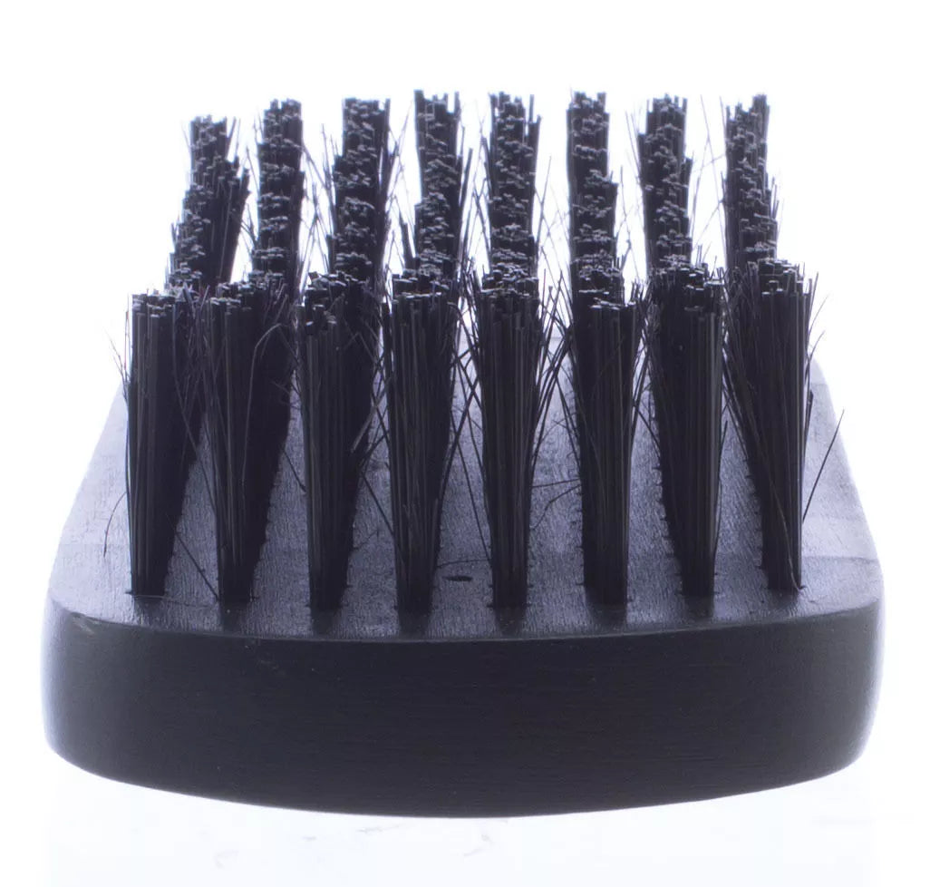 Brittny Curved Military Boar Bristle Brush – Black Wooden Handle