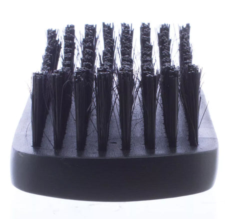 Brittny Curved Military Boar Bristle Brush – Black Wooden Handle