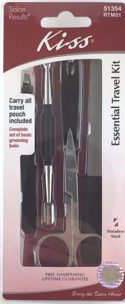 KISS NEW YORK ESSENTIAL TRAVEL KIT 6PC BASIC GROOMING TOOLS