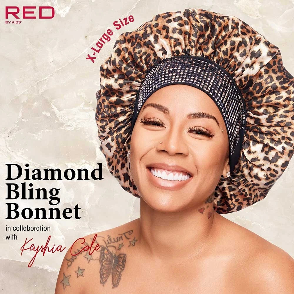RED BY KISS X-Large Diamond Bling Bonnet (HQ201)