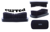 Brittny Curved Military Boar Bristle Brush – Black Wooden Handle