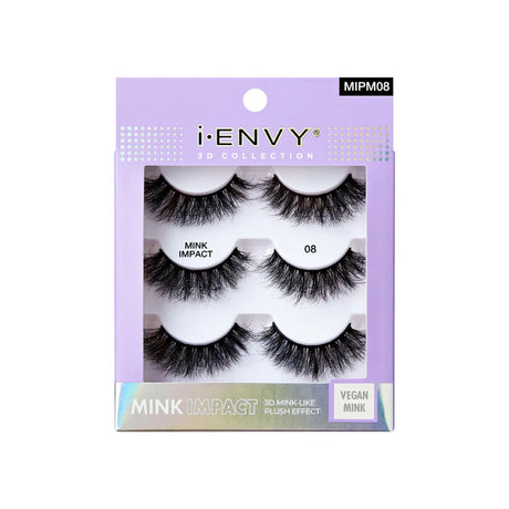 I-ENVY BY KISS MINK IMPACT MULTIPACK VEGAN STRIP LASHES