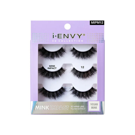 I-ENVY BY KISS MINK IMPACT MULTIPACK VEGAN STRIP LASHES