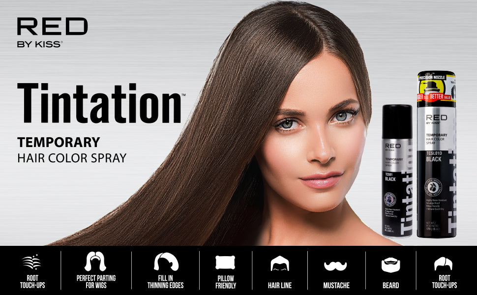 RED BY KISS Tintation Temporary Hair Color Spray - 6 oz
